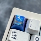1U Ice Crystal Anodizing Color Ti-alloy Artisan Keycaps Precision Pointillism for Mechanical Keyboard -Bay Under Moon